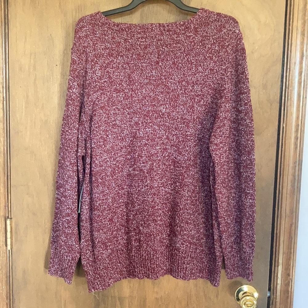 Zoe + Phoebe sweater tawny port heathered pullover casual office 3X - Picture 16 of 17
